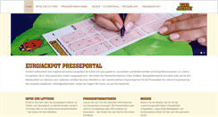 Desktop Screenshot of presse.eurojackpot.de