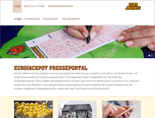 Tablet Screenshot of presse.eurojackpot.de